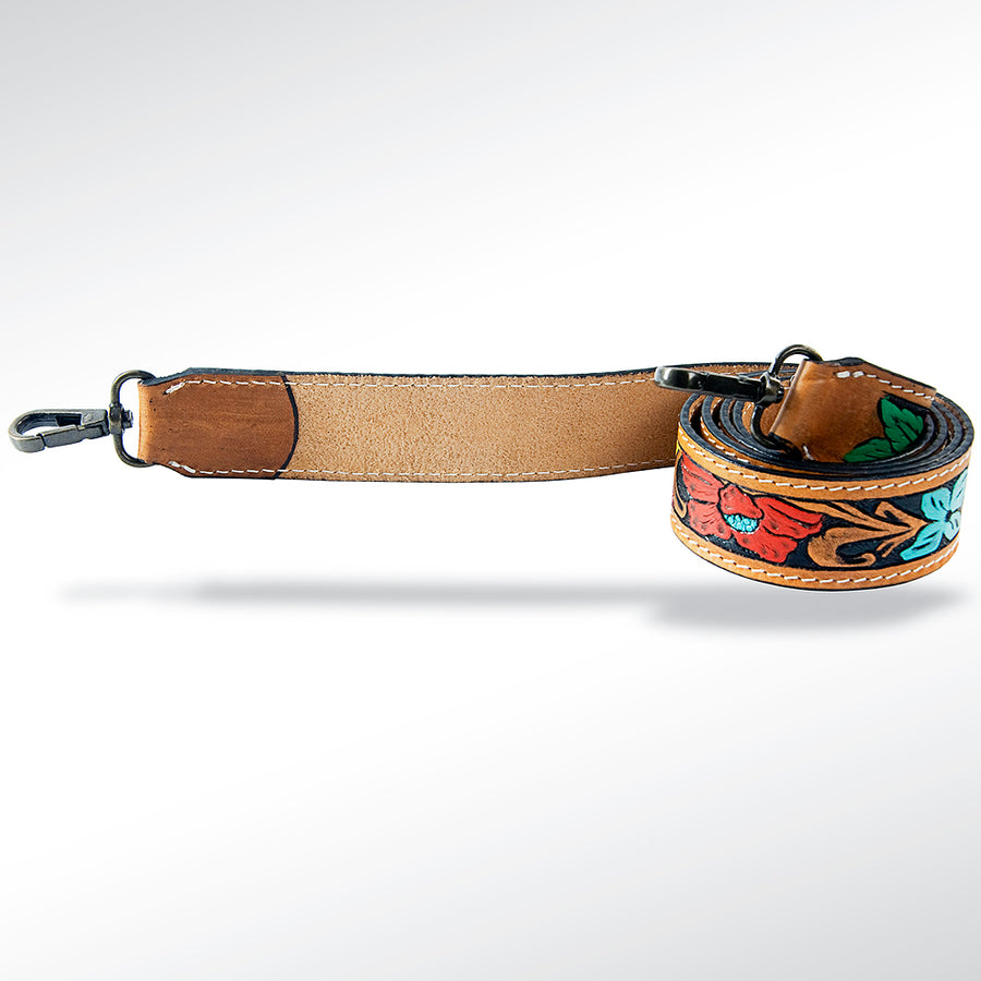 American Darling Hand Tooled Genuine Leather Crossbody Handle Strap for Bags Phone Wallet Purse Clutch