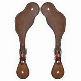 Bar H Equine Leather Spurs Straps for Adults Western Womens Spur Horse Riding Barrel Racing Show and Rodeo Strap Adult Women