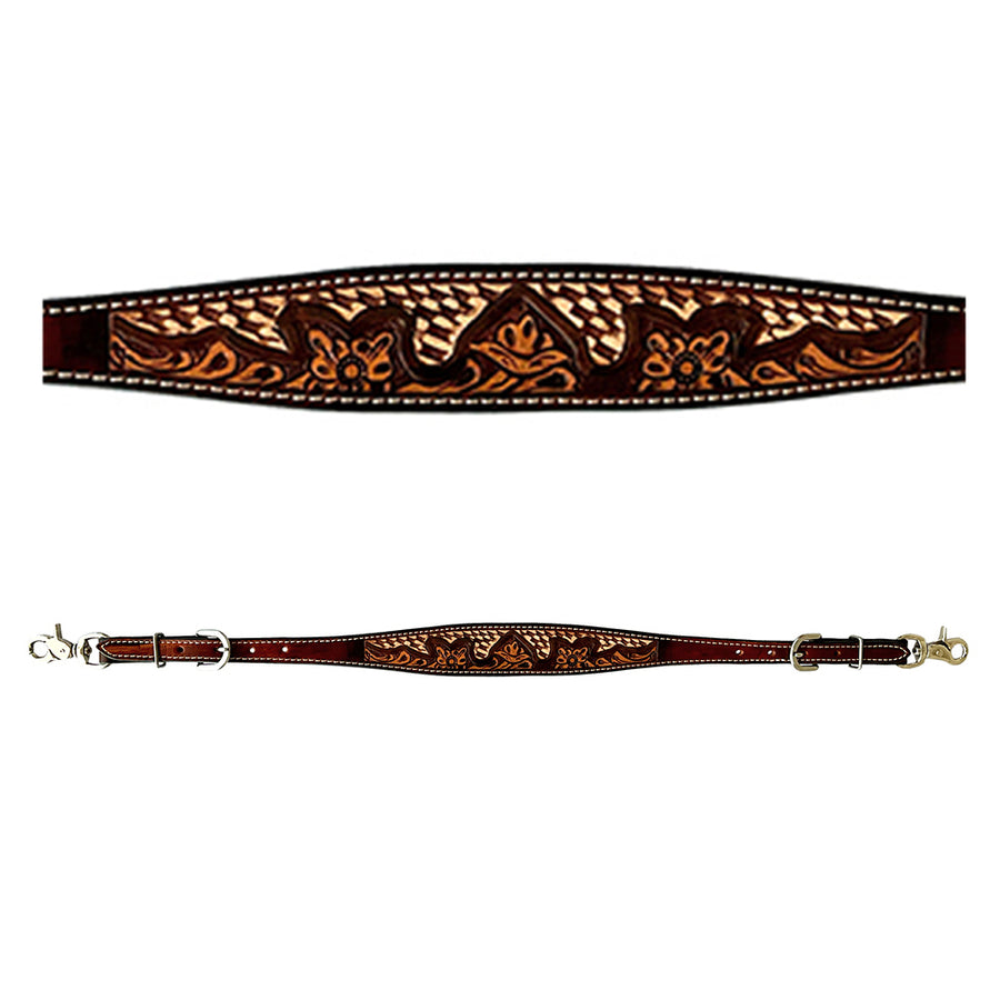 Bar H Equine American Leather Horse Saddle Tack Wither Strap Brown - Uhorse
