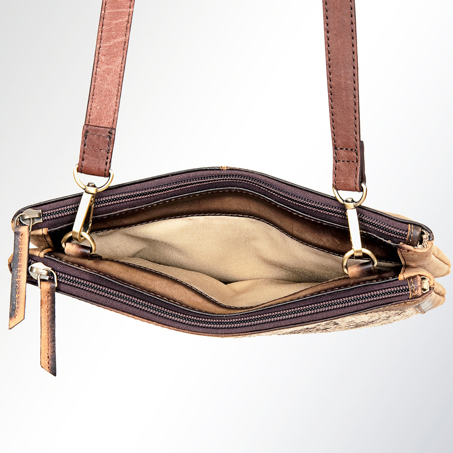 Ameran Darling Women's Crossbody Bag Western Hair on Leather Handbag and Ladies Purse