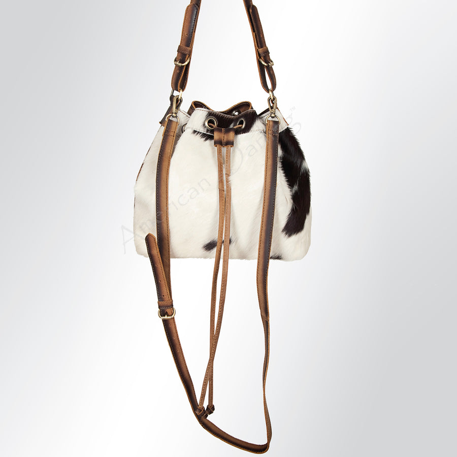 American Darling Bucket Hair-On Genuine Leather Women Bag Western Handbag Purse