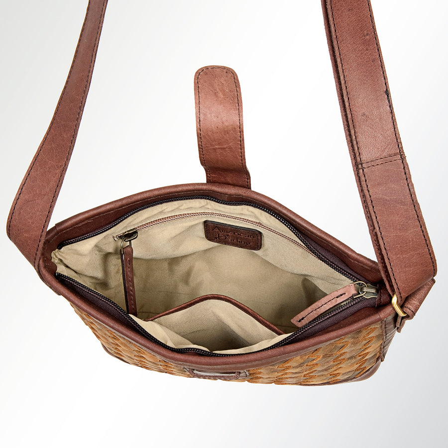 American Darling Women's Crossbody Bag Full Grain Genuine Leather Handbag and Ladies Purse