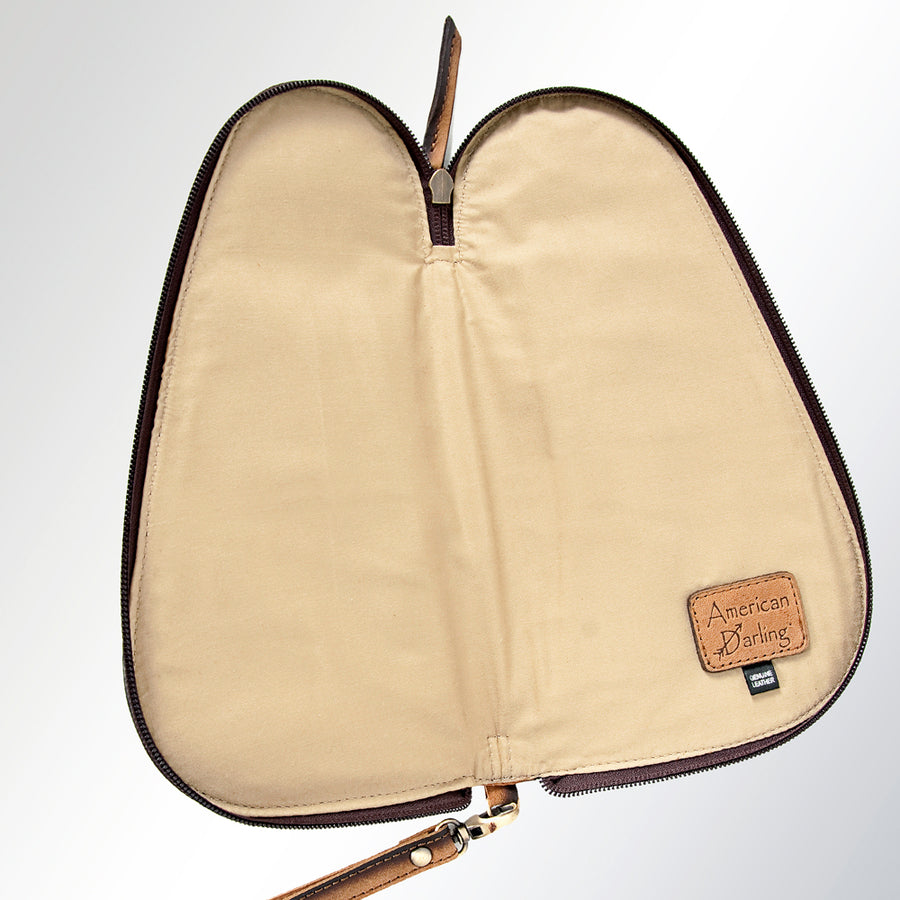 American Darling Gun Case Hair on Genuine Leather Western Cases | Women Shotgun for Handguns Travel