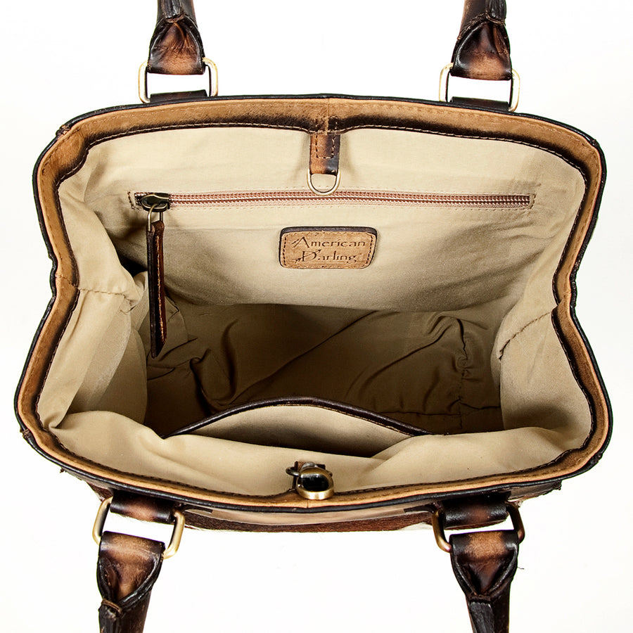 American Darling Tote Hair on Genuine Leather Western Women Bag | Handbag Purse for Cute