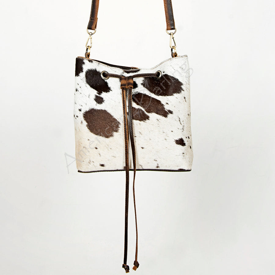 American Darling Bucket Hair-On Genuine Leather Women Bag Western Handbag Purse