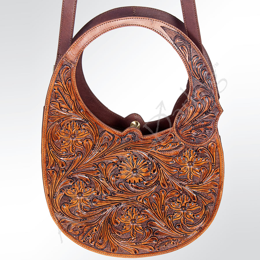 American Darling Hobo Hand Tooled Genuine Leather Women Bag Western Handbag Purse