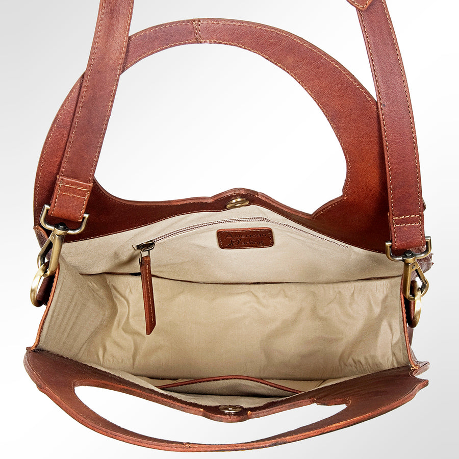American Darling Hobo Hand Tooled Genuine Leather Women Bag Western Handbag Purse