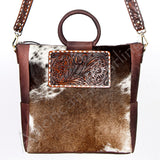 American Darling Tote Hand Tooled Hair On Genuine Leather Women Bag Western Handbag Purse