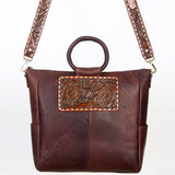 American Darling Tote Hand Tooled Hair On Genuine Leather Women Bag Western Handbag Purse