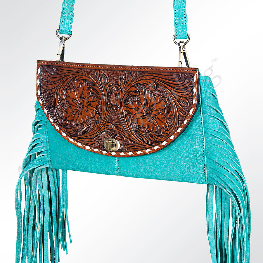 American Darling Wallet Hand Tooled Genuine Leather Western Women Bag | Handbag Purse Wristlet Travel Clutch - Uhorse
