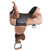 16 In Western Horse Saddle Treeless Trail Barrel Racing American Leather