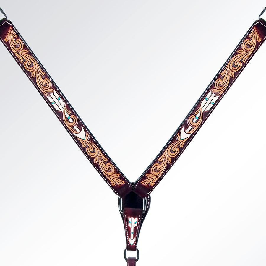 American Darling ADPAF119-BC W. H. Floral Breast Collor Genuine by Hilason – Cowboy and equestrian accessories