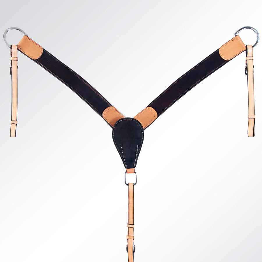 AMERICAN DARLING Western Horse Headstall Breast Collar Set Leather