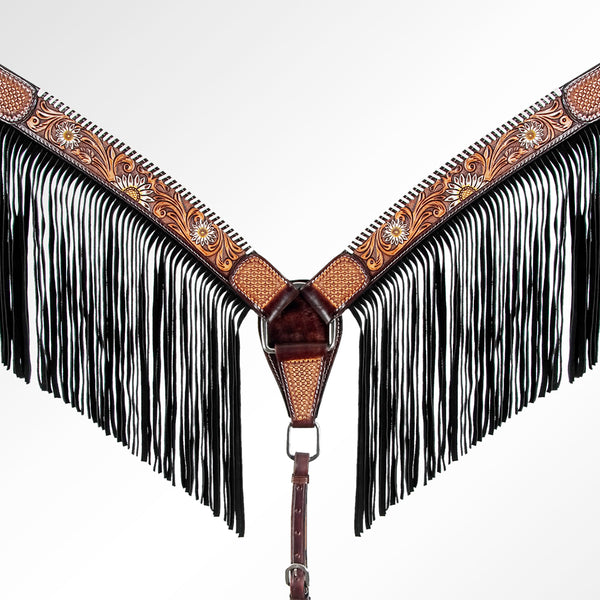 American Darling ADPAF124-BC W. H. Floral Breast Collor Genuine by Hilason – Cowboy and equestrian accessories