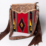 American Darling ADBGA118 Large Crossbody Hand Tooled Saddle Blanket Genuine Leather Women Bag Western Handbag Purse