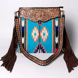 American Darling ADBGA120 Large Crossbody Hand Tooled Saddle Blanket Genuine Leather Women Bag Western Handbag Purse