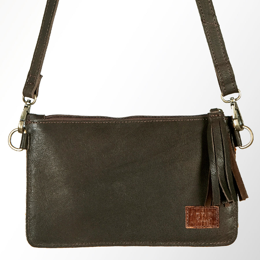 Ameran Darling Women's Crossbody Bag Western Hand Tooled Genuine Leather Handbag and Ladies Purse
