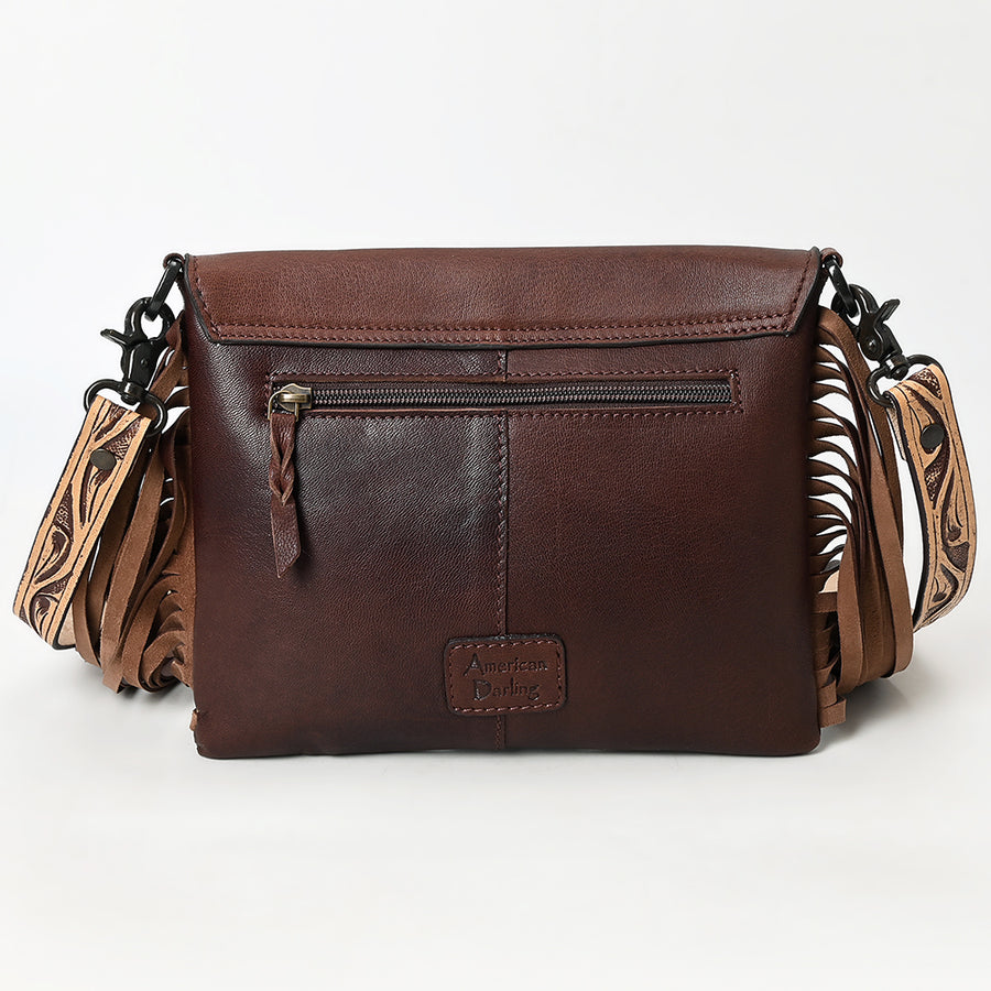 Ameran Darling Women's Crossbody Bag Western Hand Tooled Genuine Leather Handbag and Ladies Purse