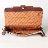 American Darling ADBGZ280 Wallet Hand Tooled Hair-On Genuine Leather Women Bag Western Handbag Purse