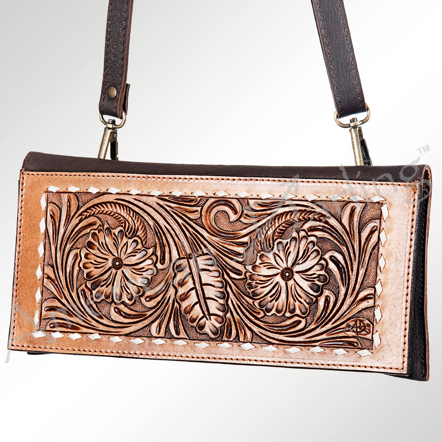 American Darling Wallet Hand Tooled Genuine Leather Women Bag Western Handbag Purse | women's Handbags |Leather for - Uhorse