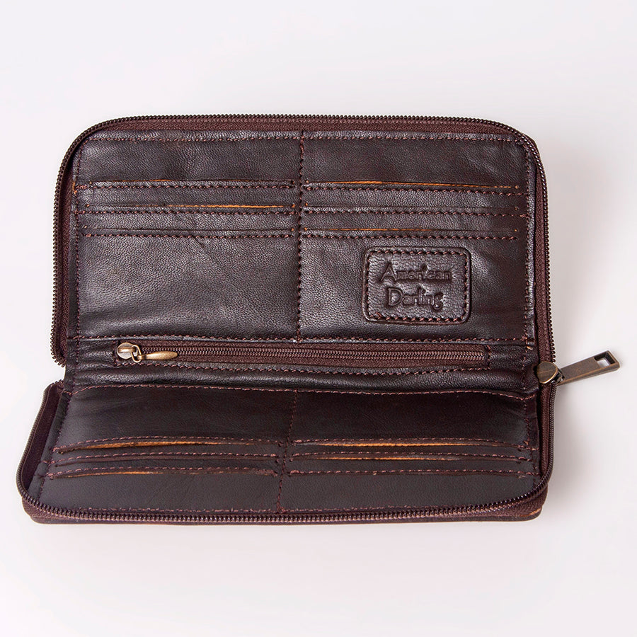 American Darling Wallet Hand Tooled Genuine Leather Women Bag Western Handbag Purse | Womens Handbags |Leather for Summer