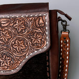 American Darling Cross Body Hand Tooled Hair On Genuine Leather Women Bag Western Handbag Purse