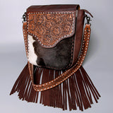 American Darling Cross Body Hand Tooled Hair On Genuine Leather Women Bag Western Handbag Purse