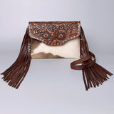 American Darling ADBGZ290 Envelope Hand Tooled Hair-On Genuine Leather Women Bag Western Handbag Purse