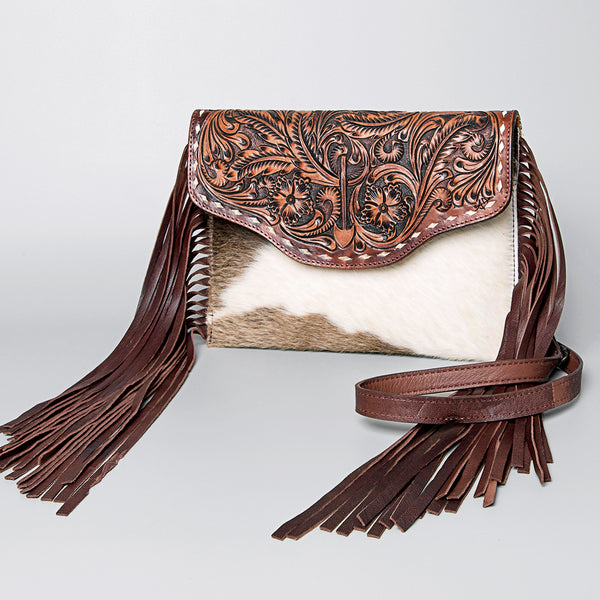 American Darling Envelope Hand Tooled Hair-On Genuine Leather Women Bag Western Handbag Purse | for Cute - Uhorse