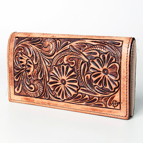 American Darling Wallet Hand Tooled Genuine Leather Western Women Bag | Handbag Purse Wristlet Travel Clutch - Uhorse