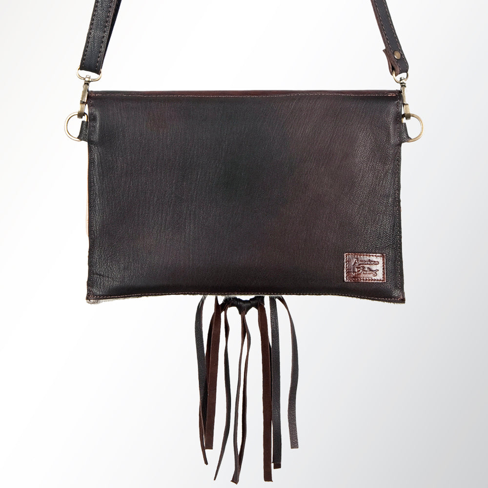 American Darling ADBGZ293 Wallet Hand Tooled Hair-On Genuine Leather Women Bag Western Handbag Purse