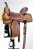 15 In COMFYTACK Western Horse Trail Barrel Racing American Leather Saddle