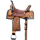 15 In COMFYTACK Western Horse Trail Barrel Racing American Leather Saddle