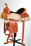 Comfytack Western Horse Ranch Roping Cowboy Saddle Genuine Leather Tack Set Tan