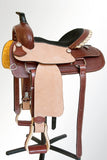 Western Horse Ranch Roping Cowboy  Saddle American Leather Tack Set Brown/Tan Comfytack by Hilason