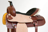 Comfytack Western Saddle Leather Trail Tack Hand Tooled Saddle Brown/Tan | Western Saddle | Saddle for Horses | Horse Tack Set