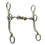 HILASON Western Horse Bit Dots Dogbone Snaffle Copper Roller | Copper Bits for Horses | Horse Bit | Horse bits | Snaffle Copper Bits for Horses | Horse bits and bridles