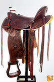 Western Horse Saddle American Leather Wade Ranch Roping Mahogany Hilason