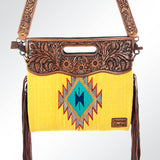 American Darling ADBG496A Clutch Hand Tooled Saddle Blanket Genuine Leather Women Bag Western Handbag Purse