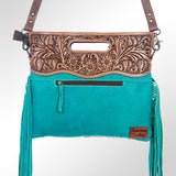 American Darling Clutch Hand Tooled Hair on Genuine Leather Western Women Bag Handbag Purse | Purses for Cute