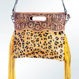 American Darling Clutch Hand Tooled Hair on Genuine Leather Western Women Bag Handbag Purse | Purses for Cute - Uhorse