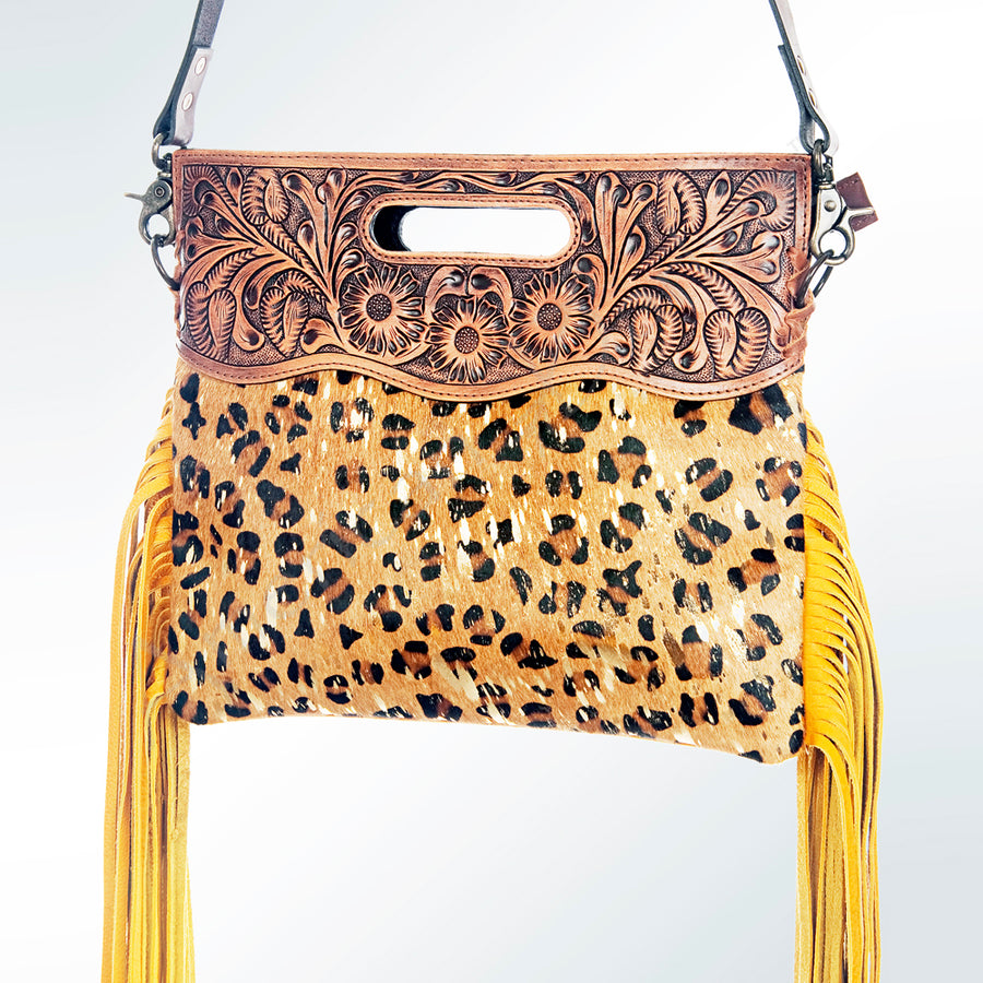 American Darling Clutch Hand Tooled Hair on Genuine Leather Western Women Bag Handbag Purse | Purses for Cute - Uhorse