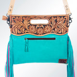 American Darling Clutch Hand Tooled Hair on Genuine Leather W. Women