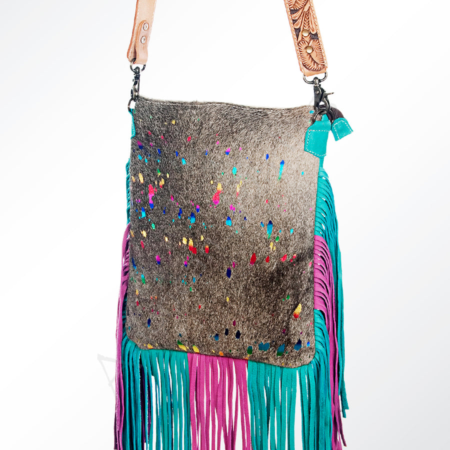 American Darling Large Crossbody Hair On Genuine Leather Western Women Bag Handbag Purse | Cute - Uhorse