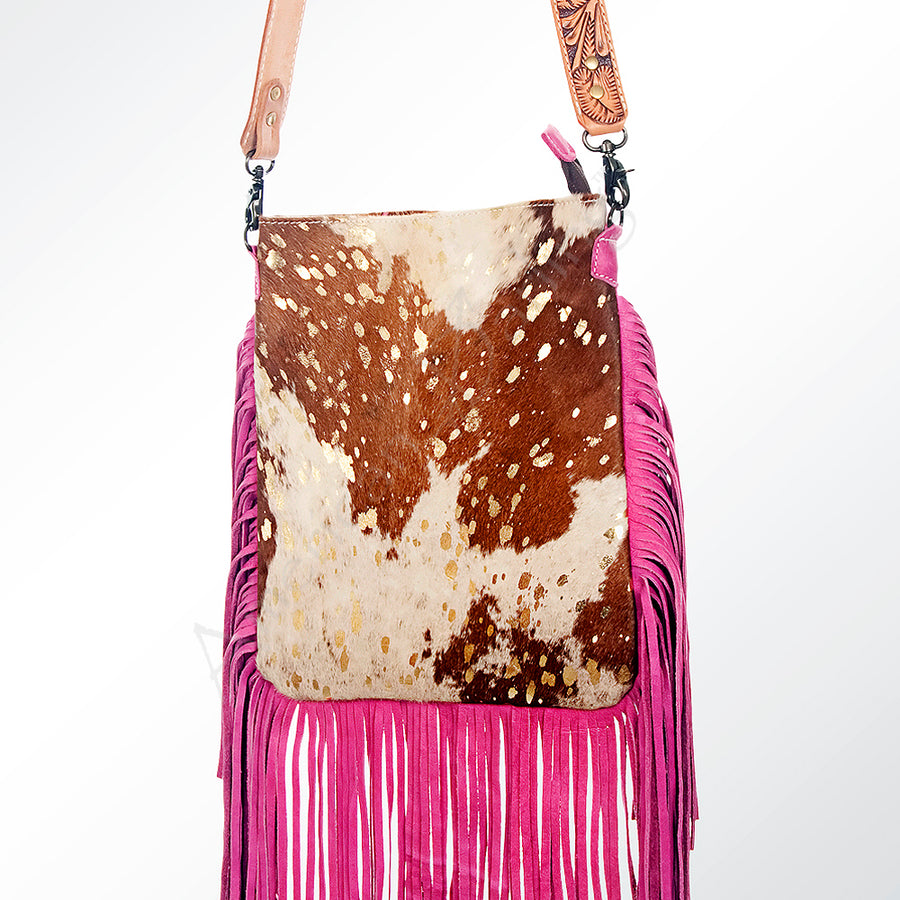 American Darling Large Crossbody Hair On Genuine Leather Western Women Bag Handbag Purse | Cute - Uhorse