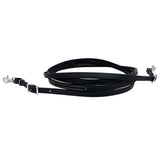 HILASON W. H. Premium Biothane Leather Rein Black & White Stich – by Hilason – Cowboy and equestrian accessories