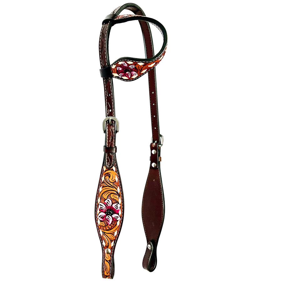 Bar H Equine American Leather Horse Saddle Tack One Ear Headstall Breast Collar Browband Wither Strap Tropical Chaya - Uhorse