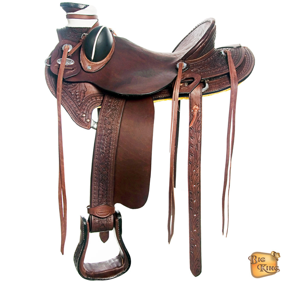 16 In Western Horse Saddle American Leather Wade Ranch Roping Dark Brown Hilason - Uhorse