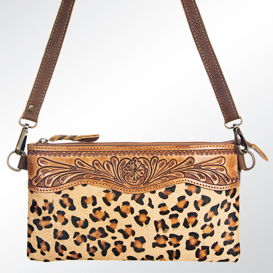 American Darling Small Crossbody Hand Tooled Hair On Genuine Leather Western Women Bag Handbag Purse | for Cute