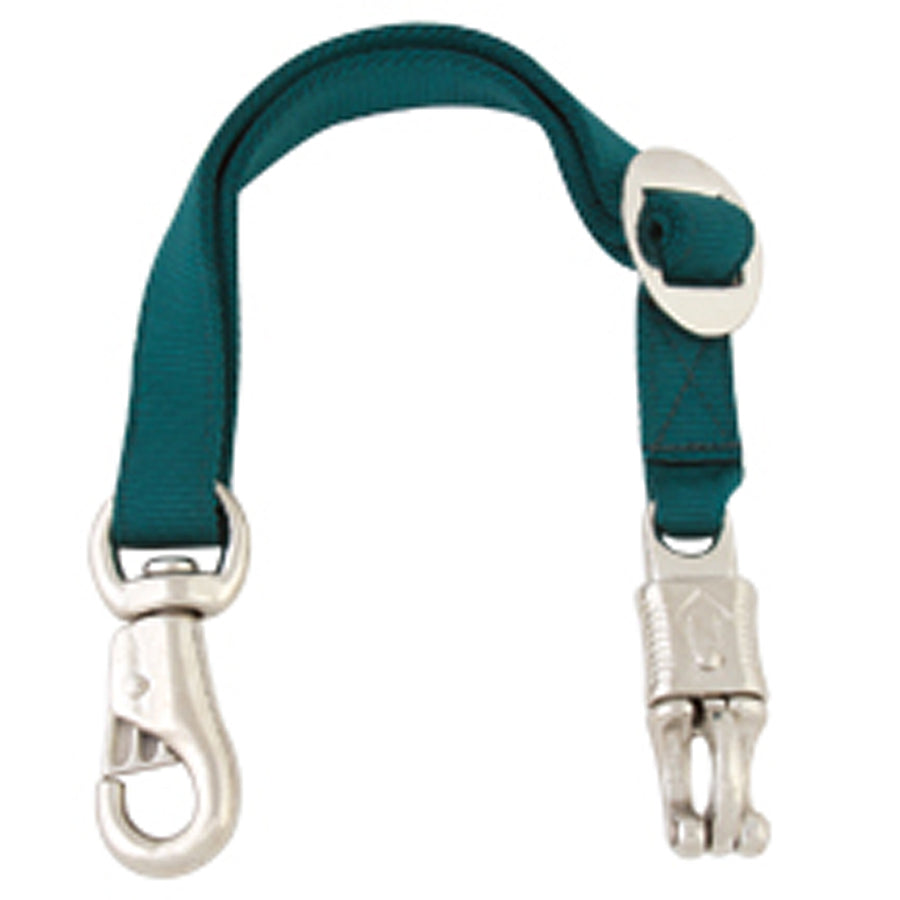 Teal nylon horse lead rope with silver hardware - Uhorse